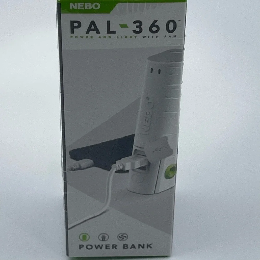 NEBO PAL-360 Power Bank Light Fan USB-C Rechargeable New